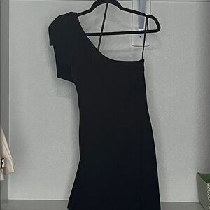 Gianni Bini Chic Black One-Shoulder Dress